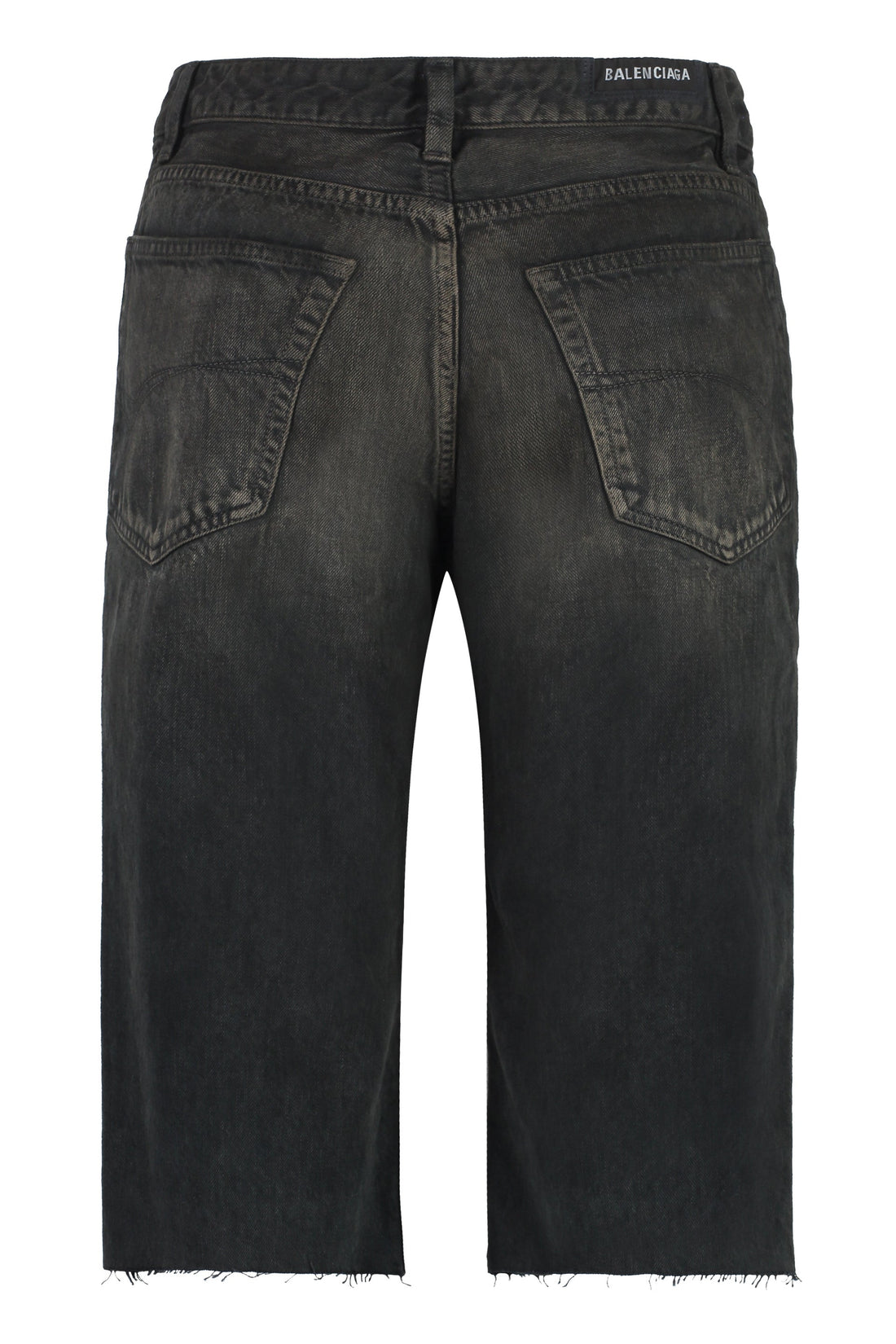 BALENCIAGA Washed-Out Effect Cotton Bermuda Shorts for Men