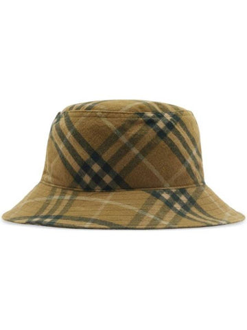 Burberry Check Cotton Bucket Hat Camp