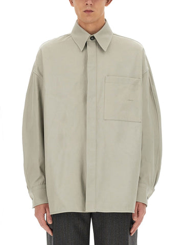 BOTTEGA VENETA Oversized Cotton Twill Shirt - Size 46