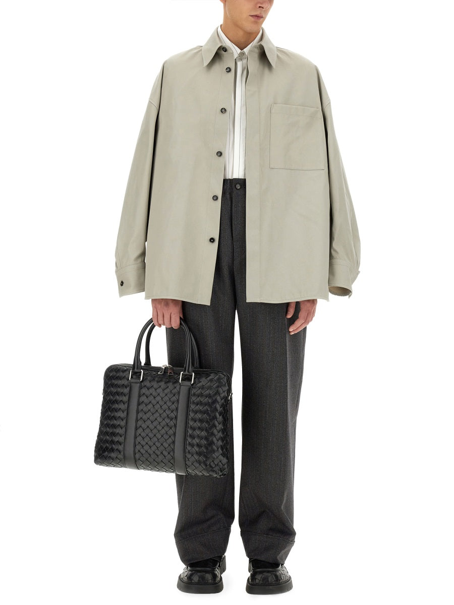 BOTTEGA VENETA Oversized Cotton Twill Shirt - Size 46