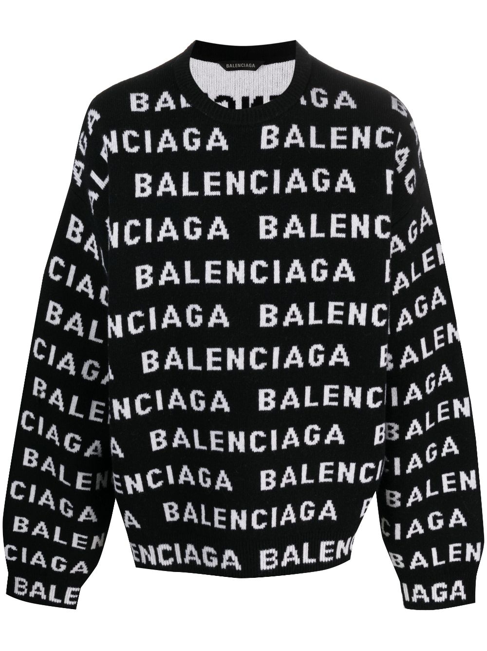 BALENCIAGA Allover Logo Crewneck Sweater - Men’s Size