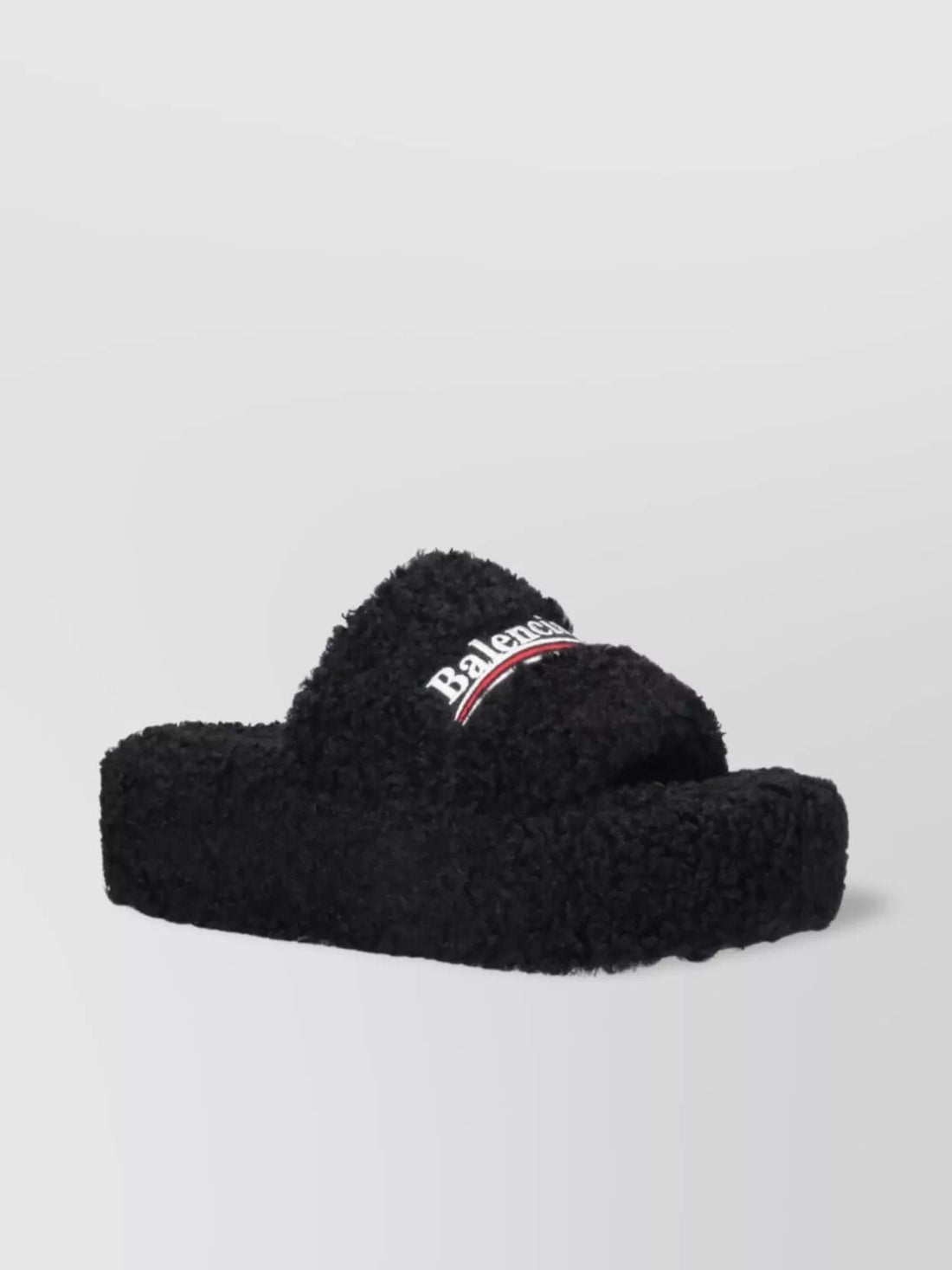 BALENCIAGA Furry Platform Sandals for Women