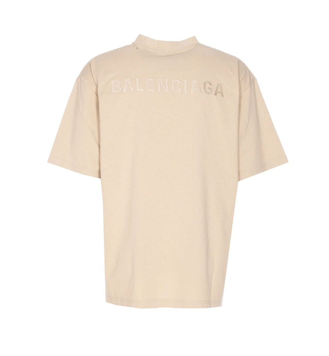 BALENCIAGA Men's T-Shirt with Embossed Central Logo