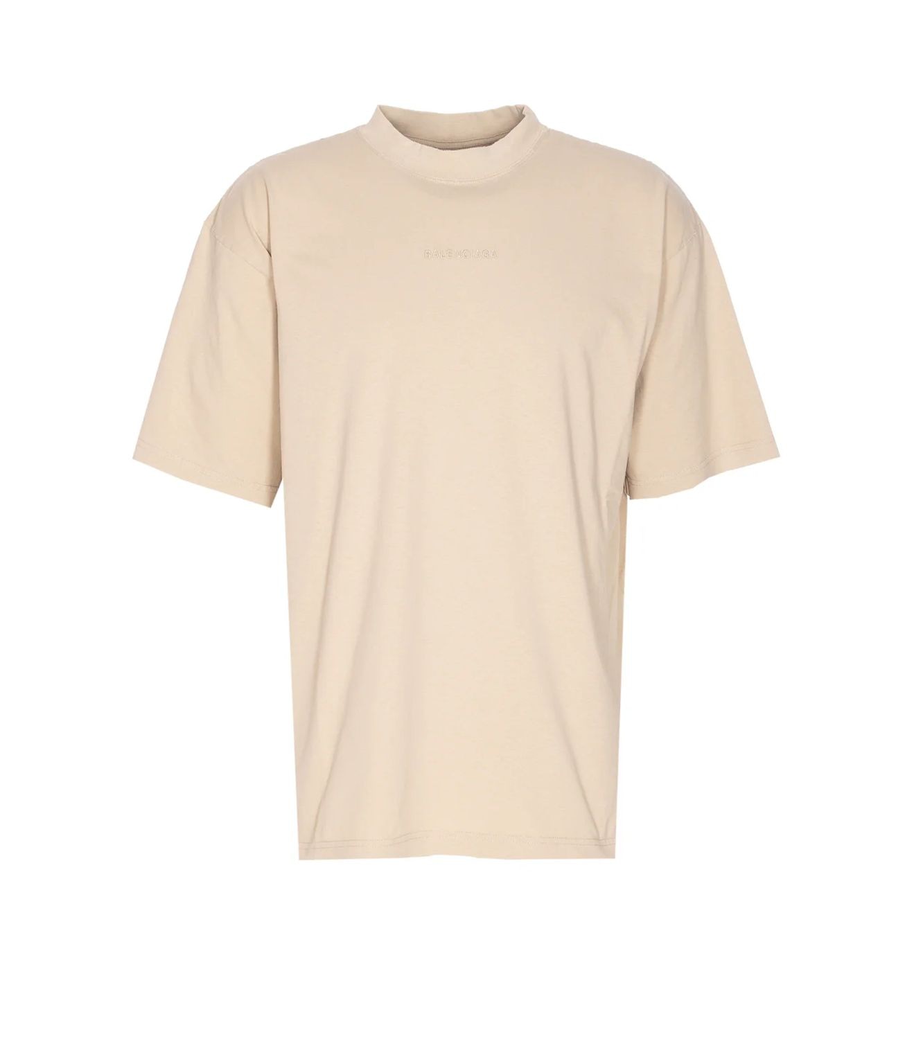 BALENCIAGA Men's T-Shirt with Embossed Central Logo