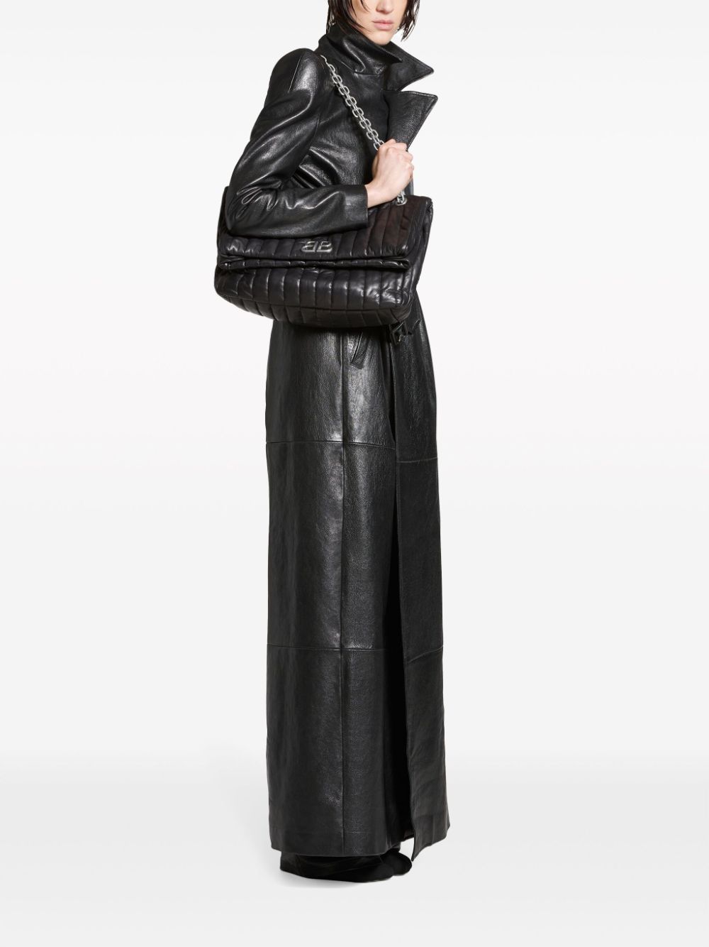 BALENCIAGA Medium Monaco Chain Handbag with Antique Gold Logo - 32.5 cm