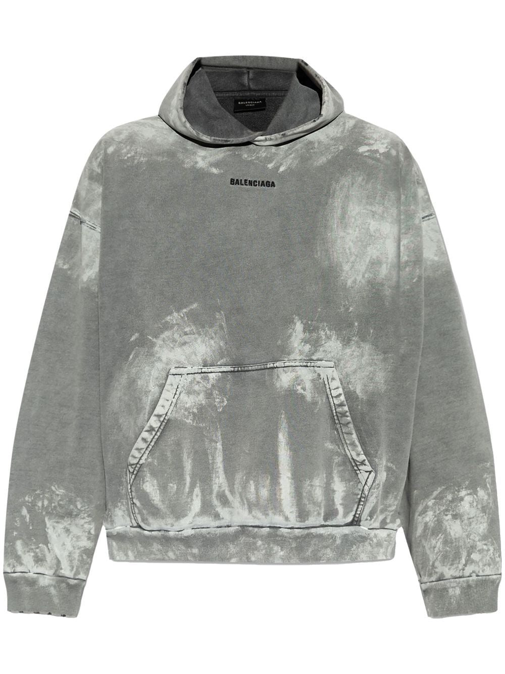 BALENCIAGA Medium Fit Hoodie with Stained Effect