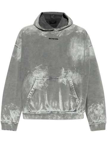 BALENCIAGA Medium Fit Hoodie with Stained Effect