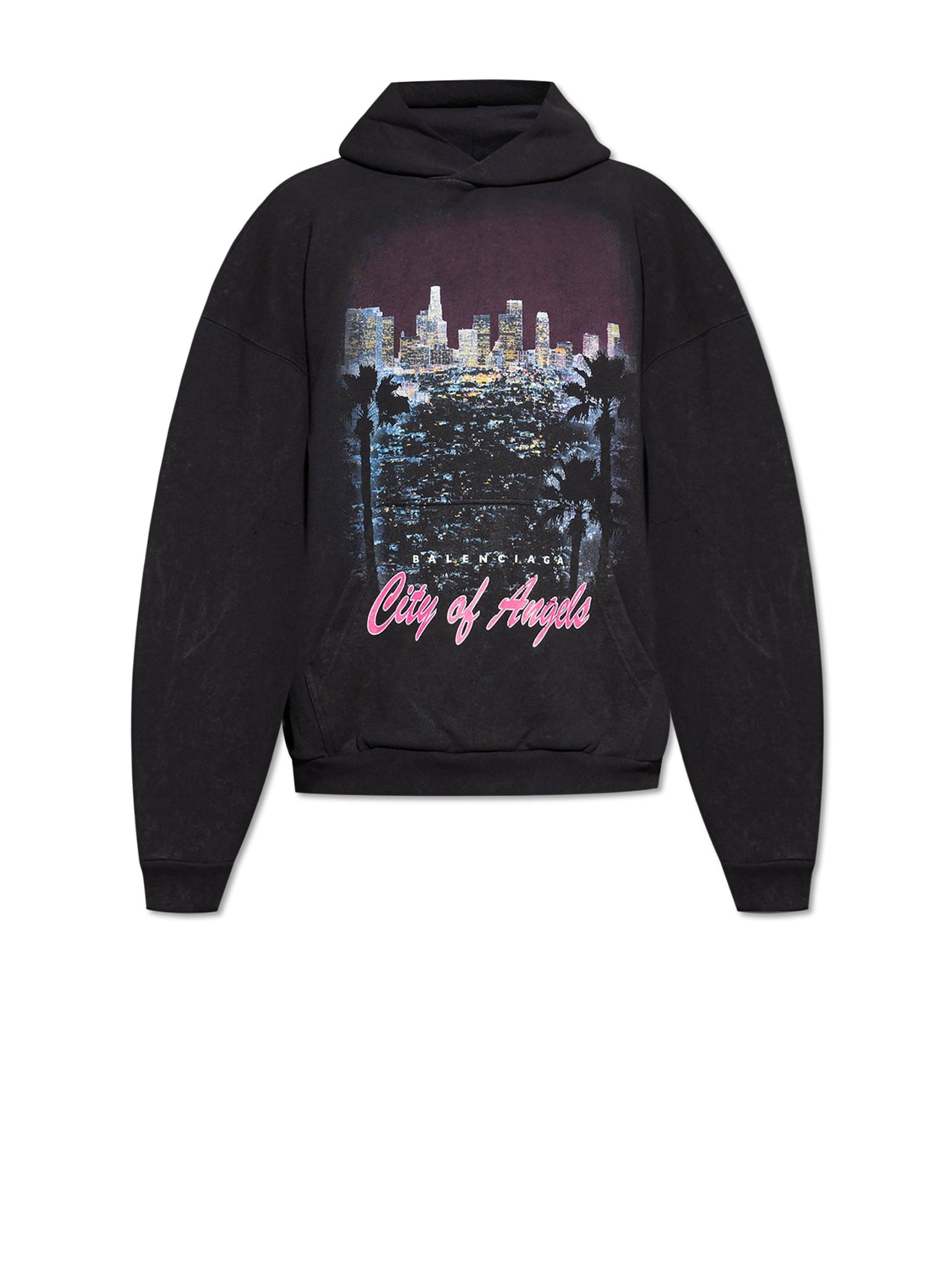 BALENCIAGA Men's Hoodie with Large Color Print - FW25