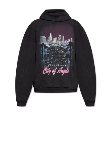 BALENCIAGA Men's Hoodie with Large Color Print - FW25