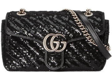 Gucci Gg Marmont Small Sequin Shoulder Bag