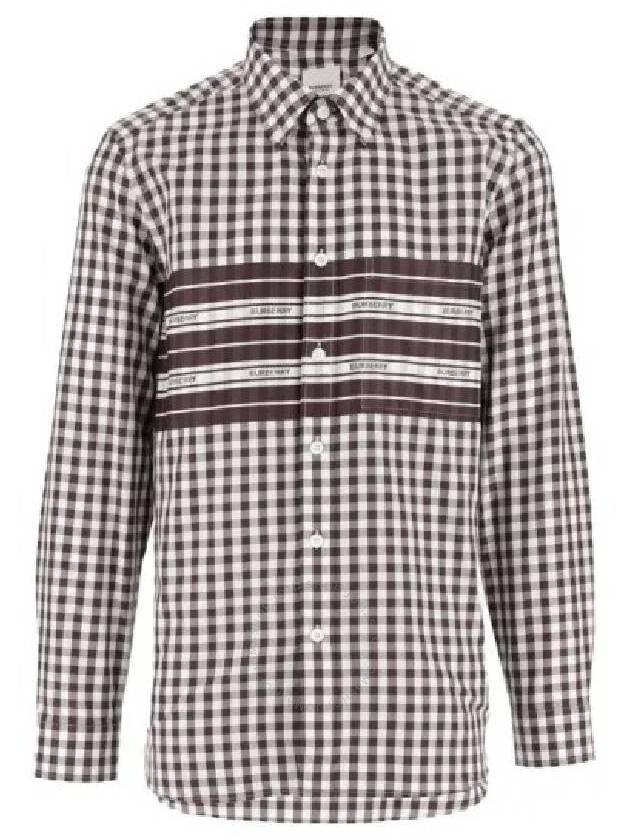 Burberry Burberry Cannelton Long Sleeve Check Cotton Poplin Shirt Size Large