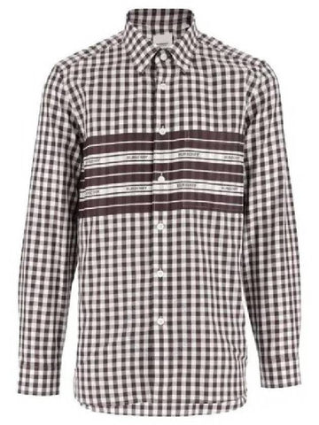 Burberry Burberry Cannelton Long Sleeve Check Cotton Poplin Shirt Size Large