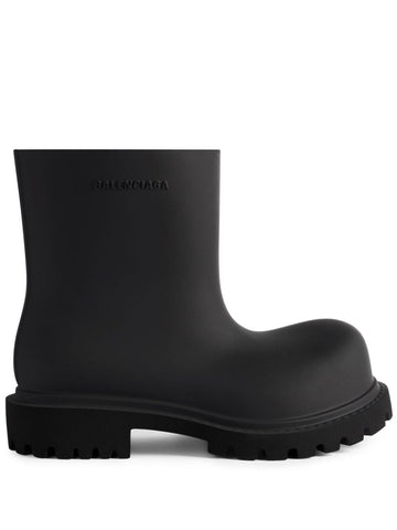 BALENCIAGA Mini Steroid Logo-Emerging Ankle Boots