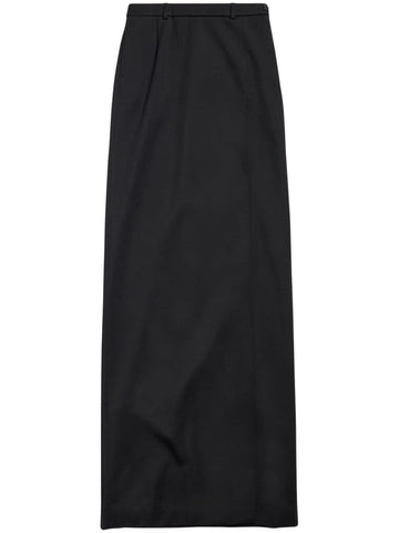 BALENCIAGA High-Waisted Floor-Length Midi Skirt with Slit