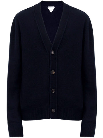 BOTTEGA VENETA Cashmere Cardigan with Leather Accents
