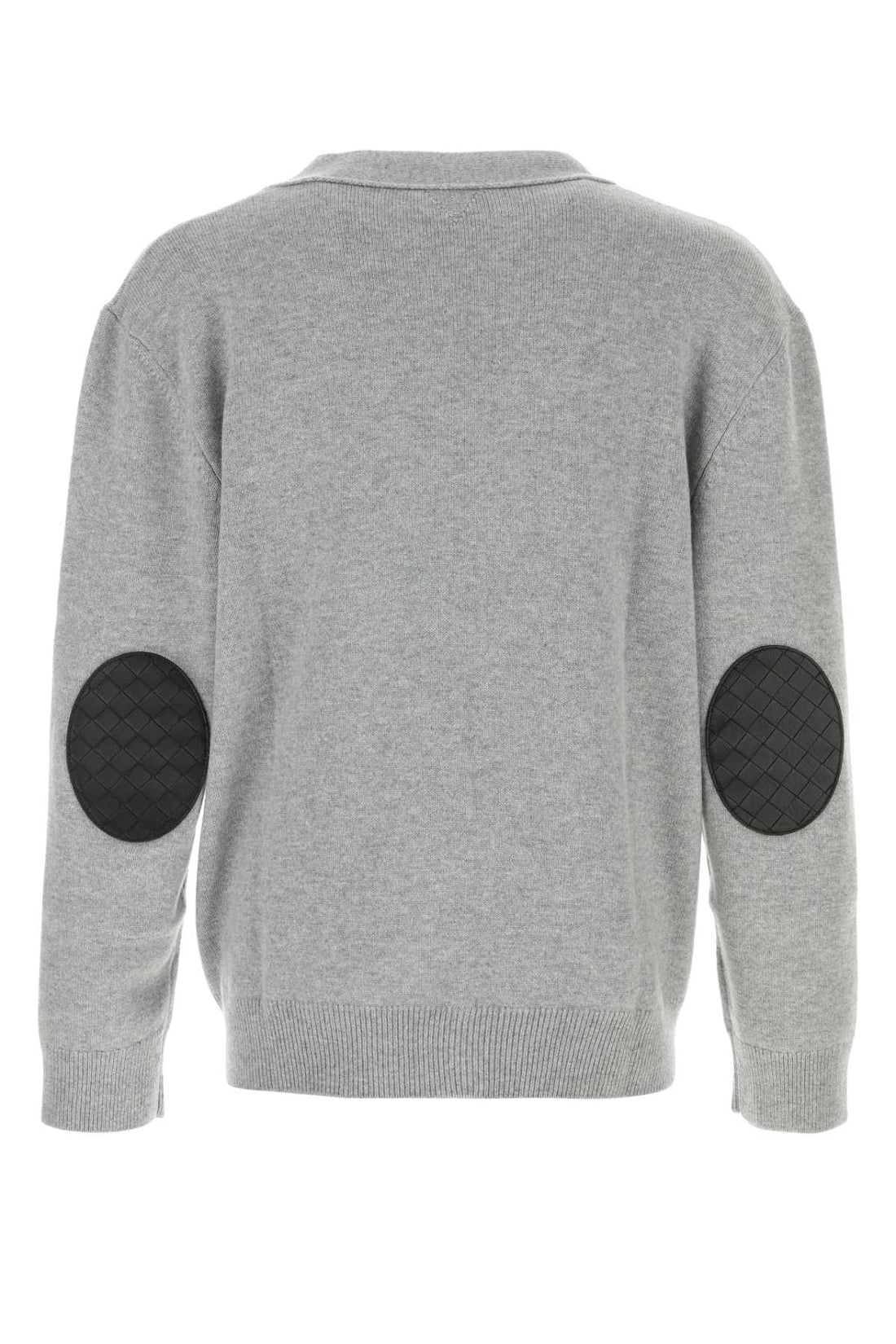 BOTTEGA VENETA Cashmere Cardigan with Leather Patch Detail