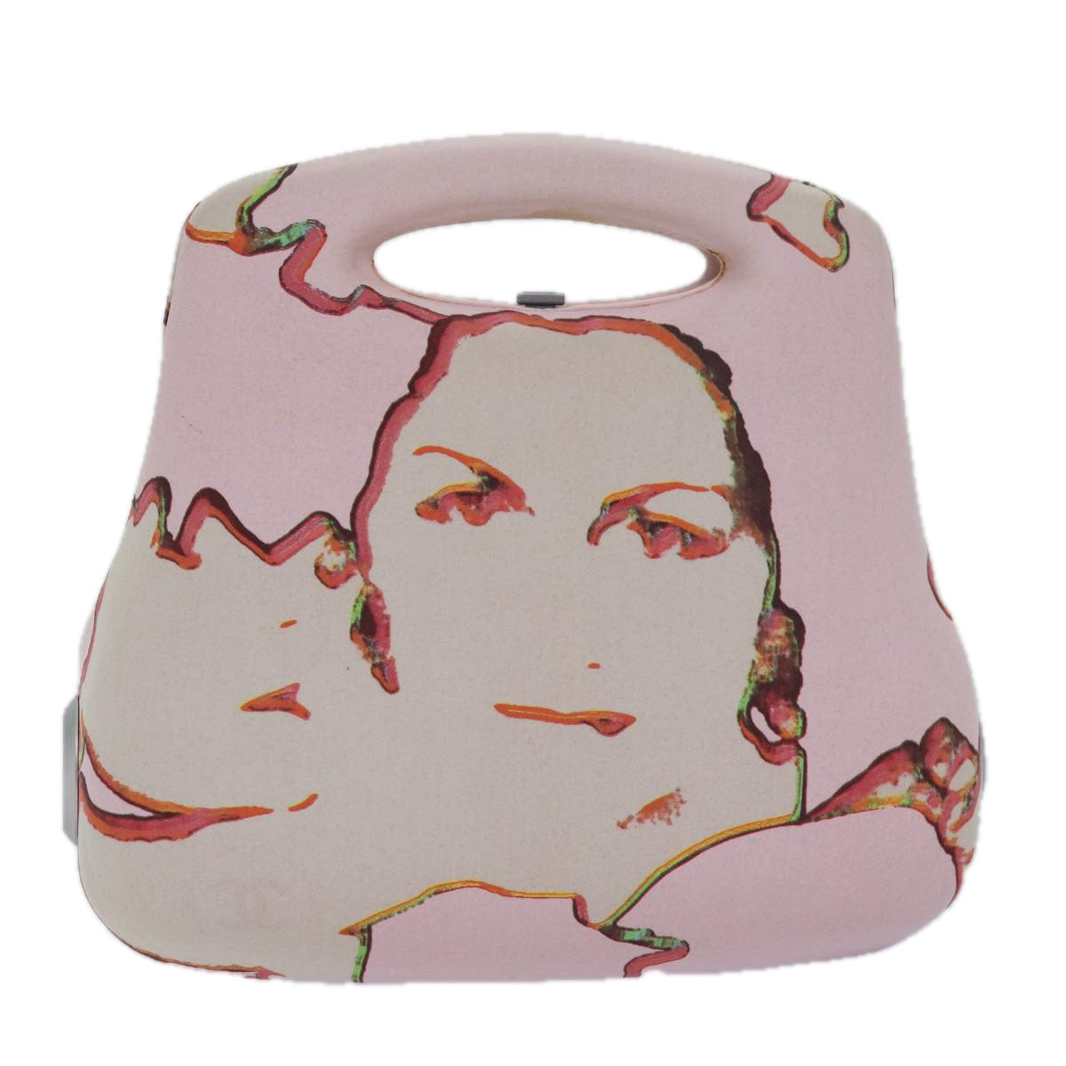 Top Quality Chanel Hand Bag Canvas Pink CC Auth 77797A