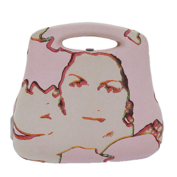 Top Quality Chanel Hand Bag Canvas Pink CC Auth 77797A