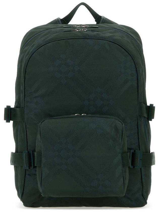 Burberry Check Jacquard Zipper Backpack B7325