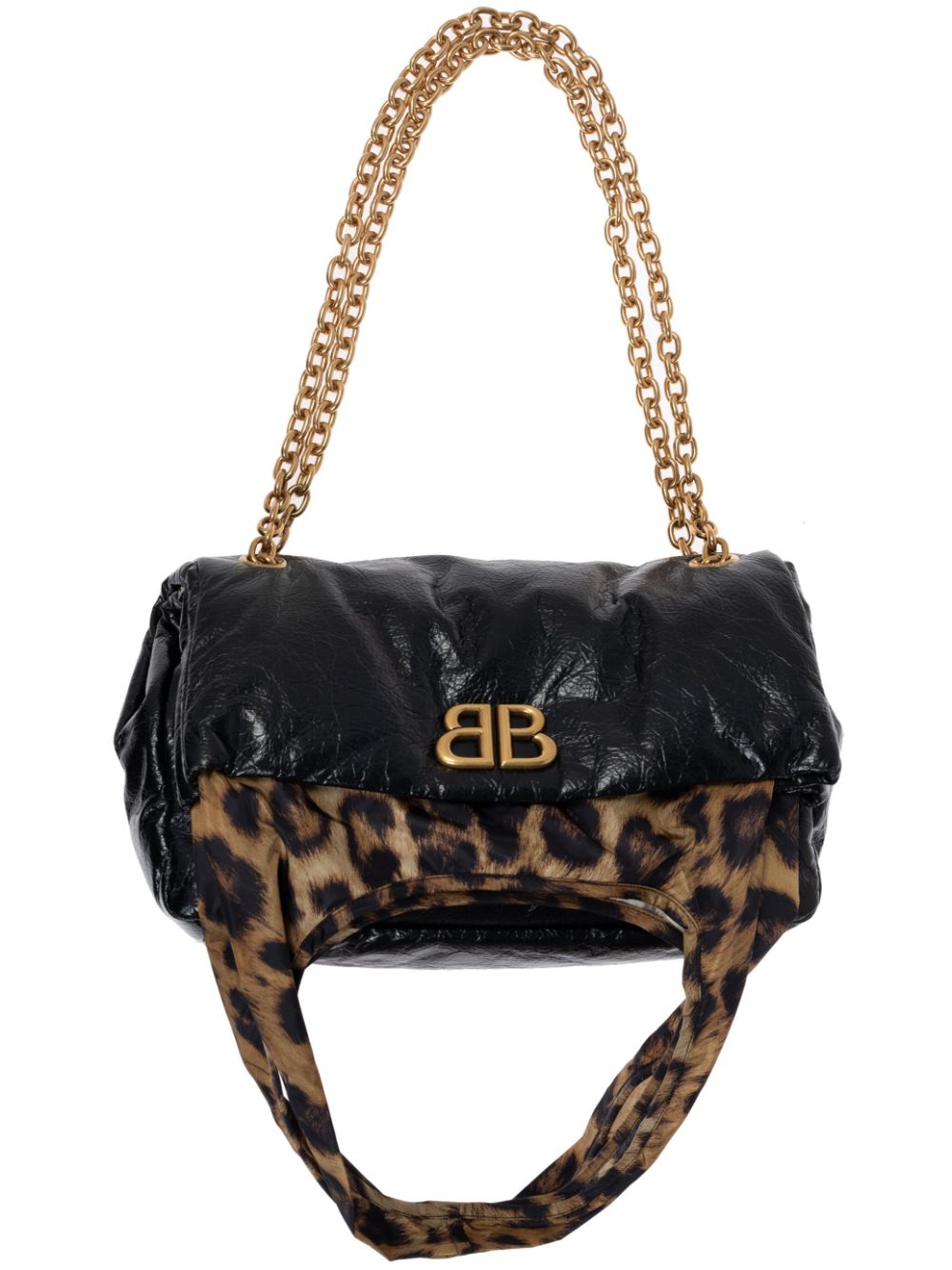 BALENCIAGA Large Cheetah Print Tote Handbag