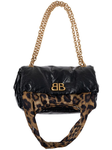 BALENCIAGA Large Cheetah Print Tote Handbag