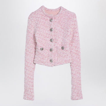 BALENCIAGA Mini Cropped Tweed Cardigan