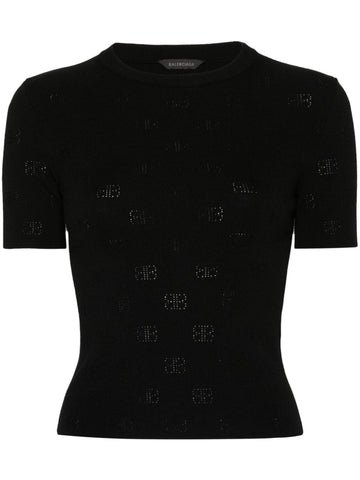 BALENCIAGA Open-Knit Wool Top for Women