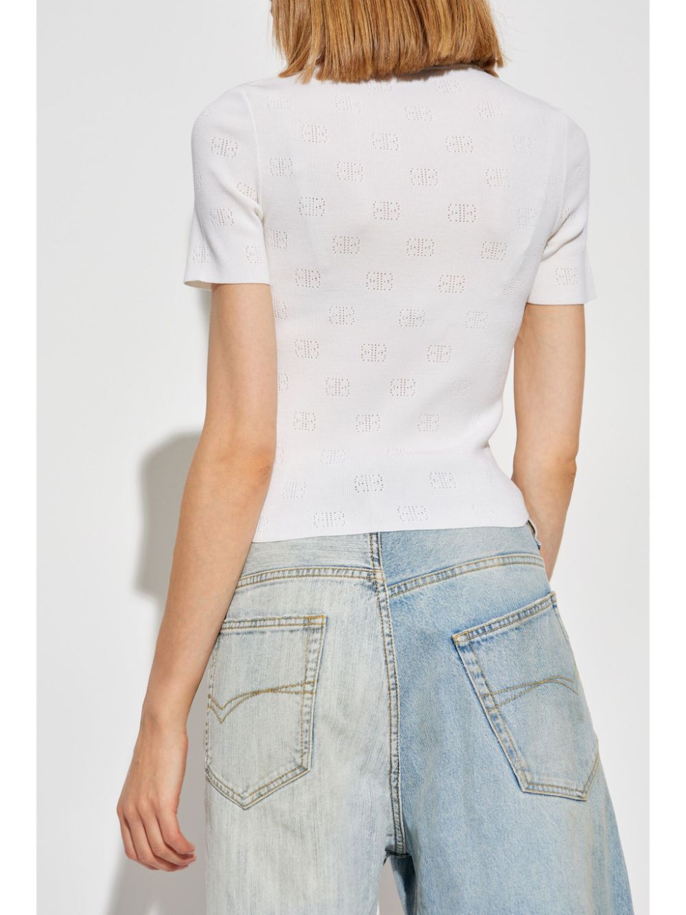 BALENCIAGA Open-Knit Wool Top for Women