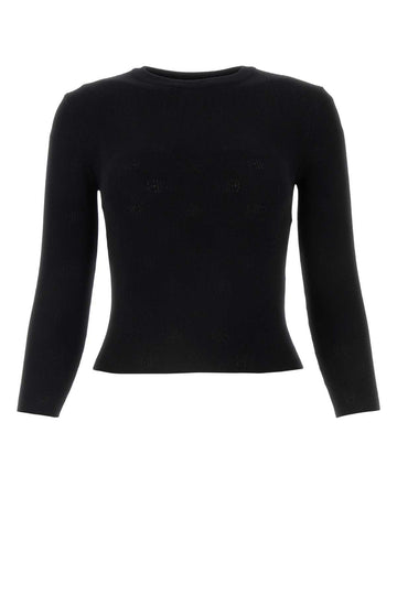 BALENCIAGA Wool Blend Cropped Sweater