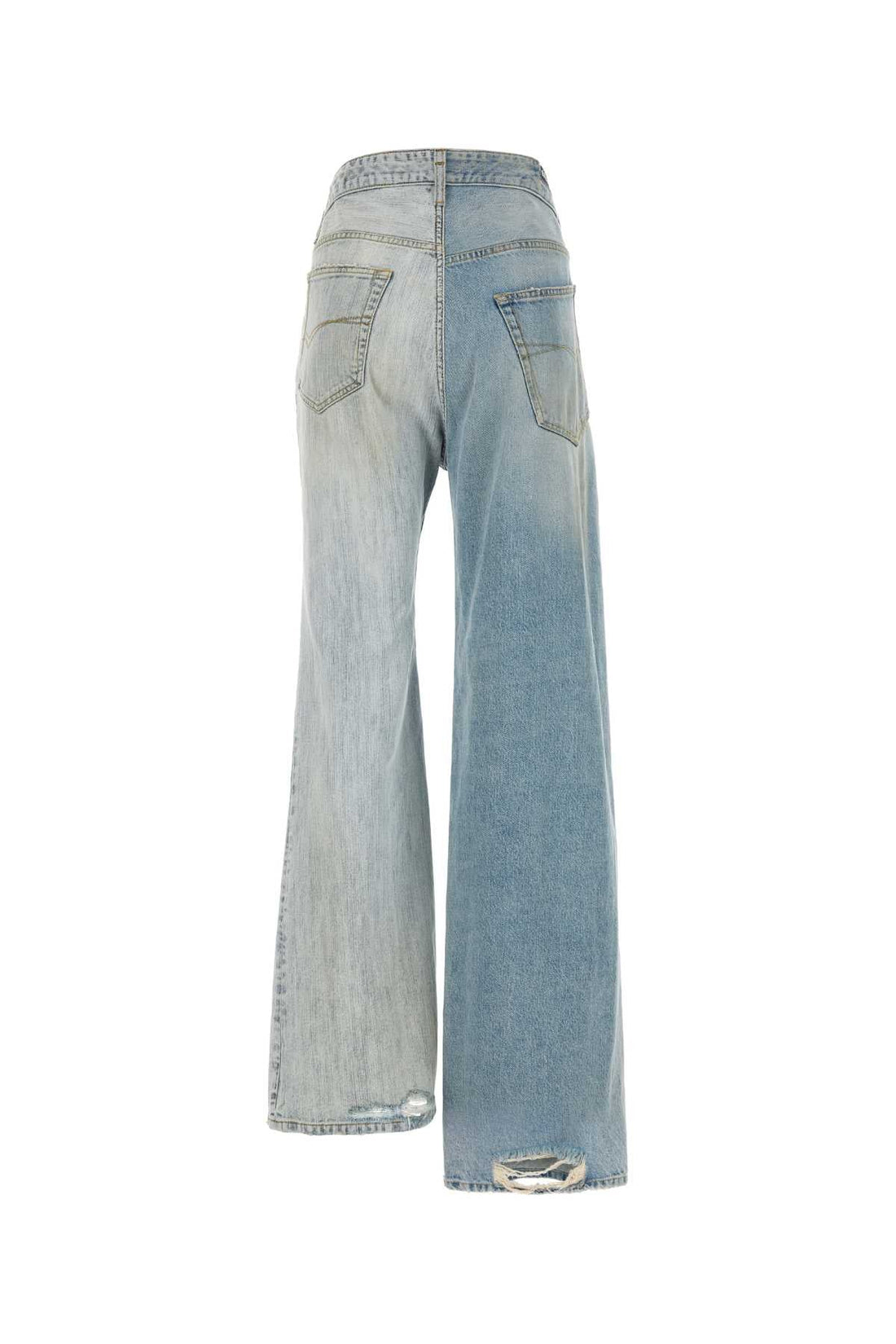 BALENCIAGA Two-Tone Denim Fifty-Fifty Jeans for Women