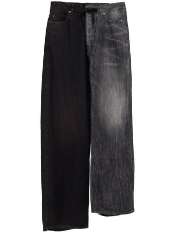 BALENCIAGA Asymmetric Hem Adjustable Waist Strap Pants