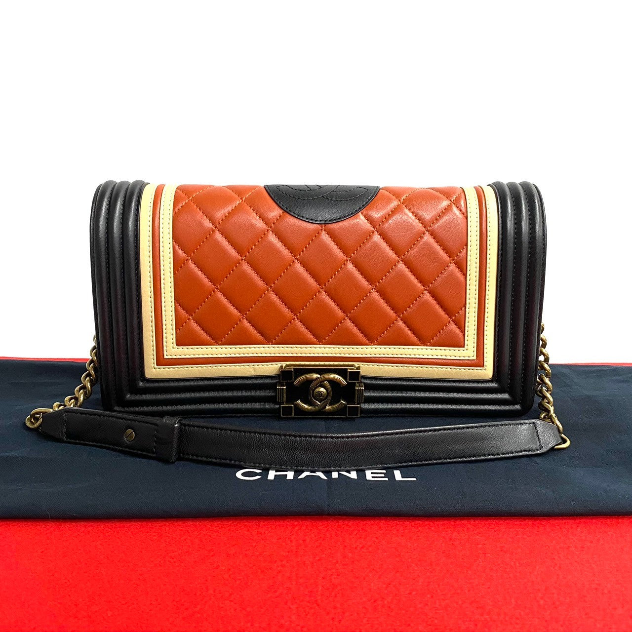 Chanel Boy Chanel Lambskin Shoulder Bag