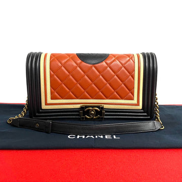 Chanel Boy Chanel Lambskin Shoulder Bag
