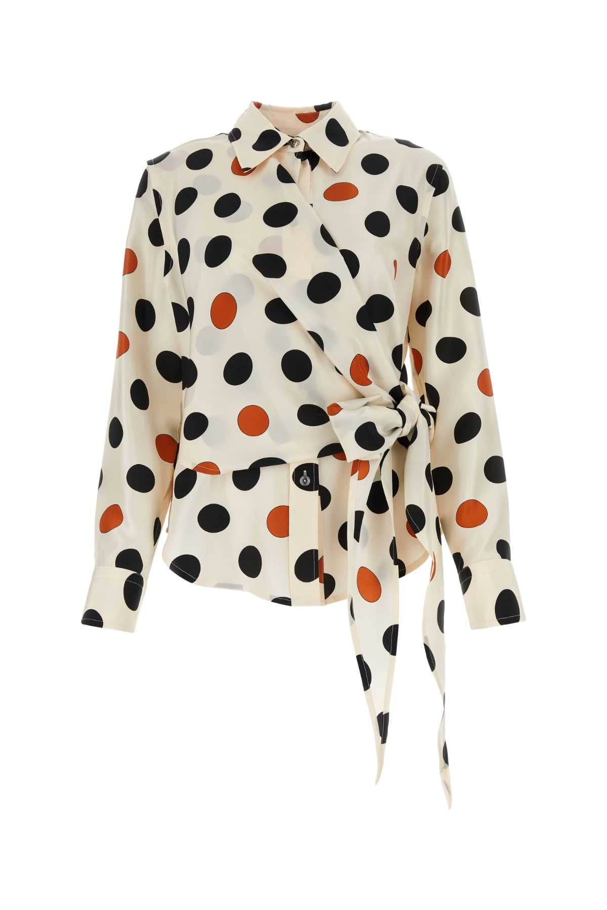 BOTTEGA VENETA Printed Silk Shirt for Women - FW24 Collection