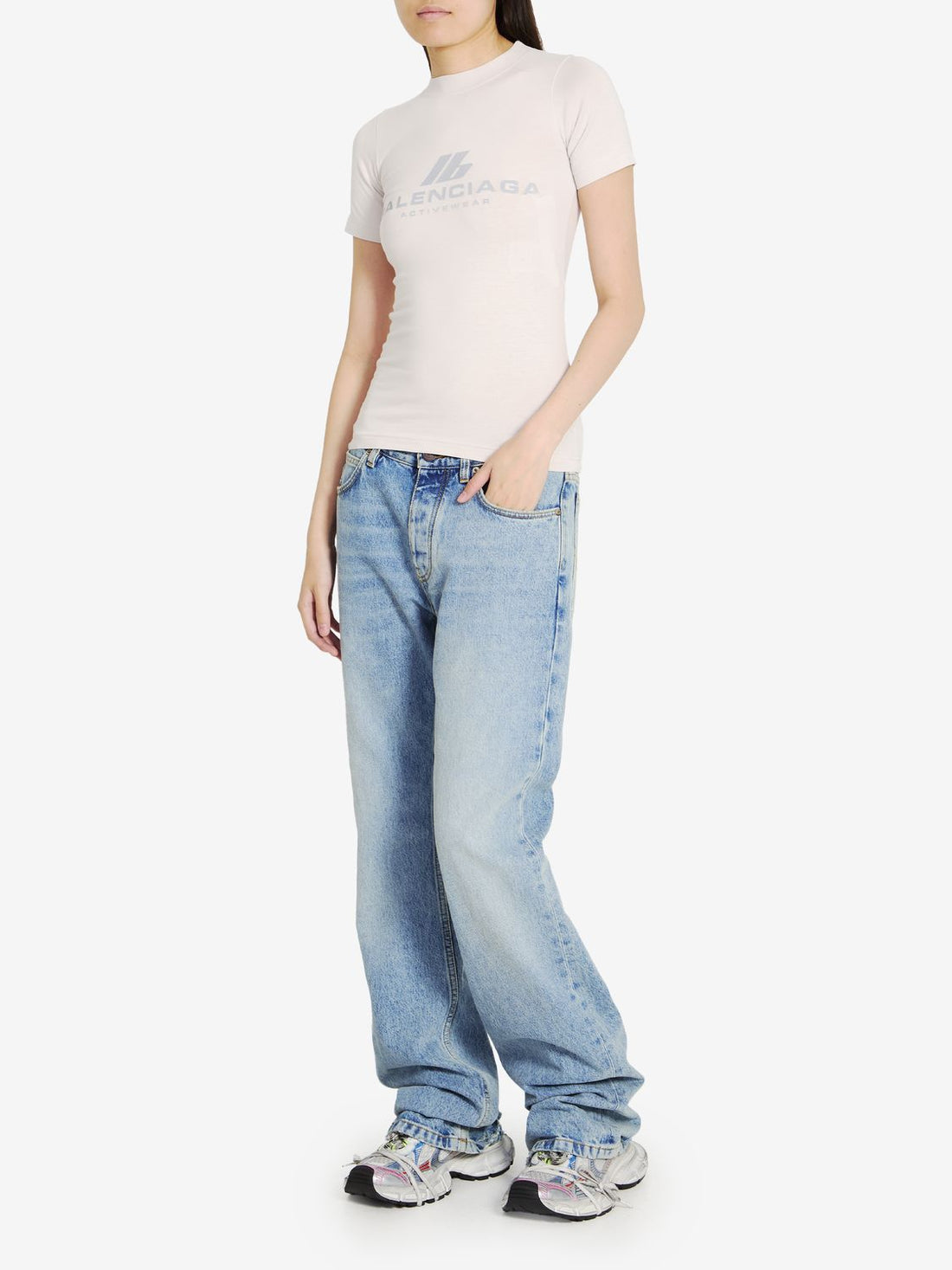 BALENCIAGA Distressed Hem Women's Jeans