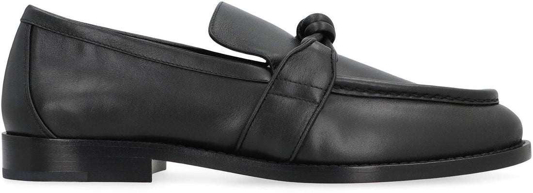 BOTTEGA VENETA Leather Loafers with Decorative Front Knot