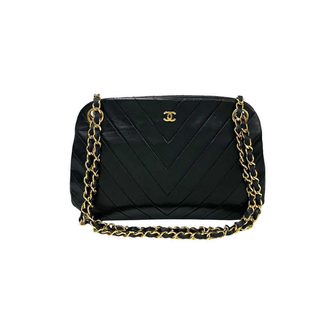 Chanel V Stitch Coco Lambskin Shoulder Bag