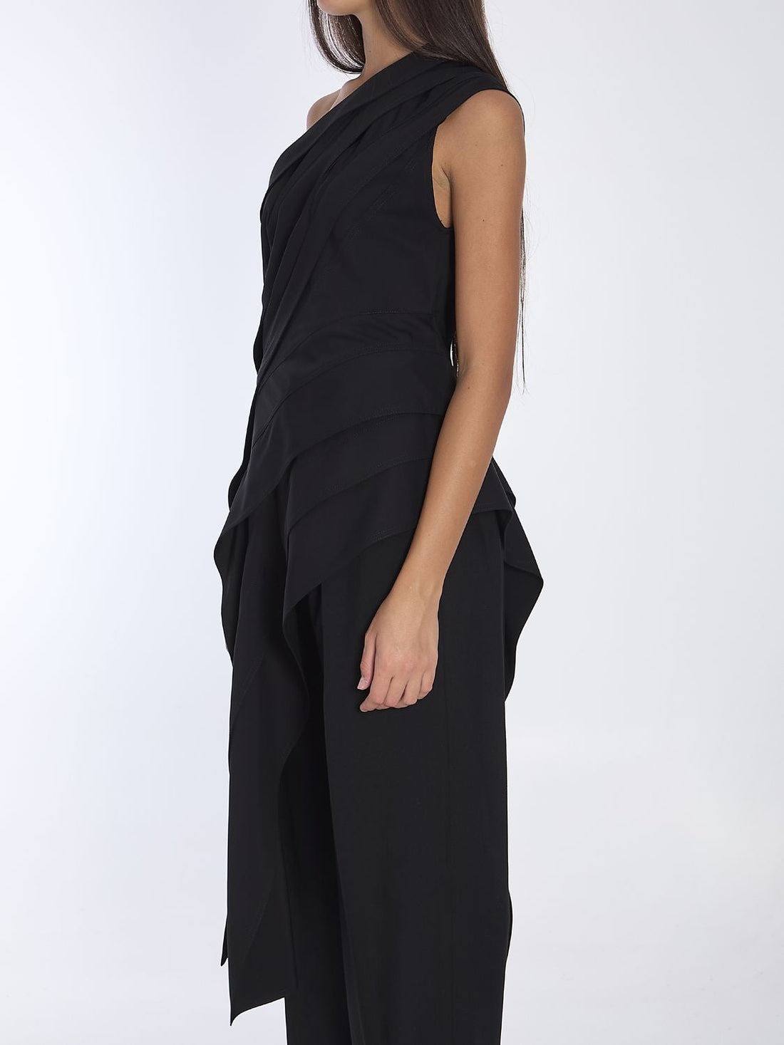 BOTTEGA VENETA Stretch Viscose Draped Side Top for Women - FW24