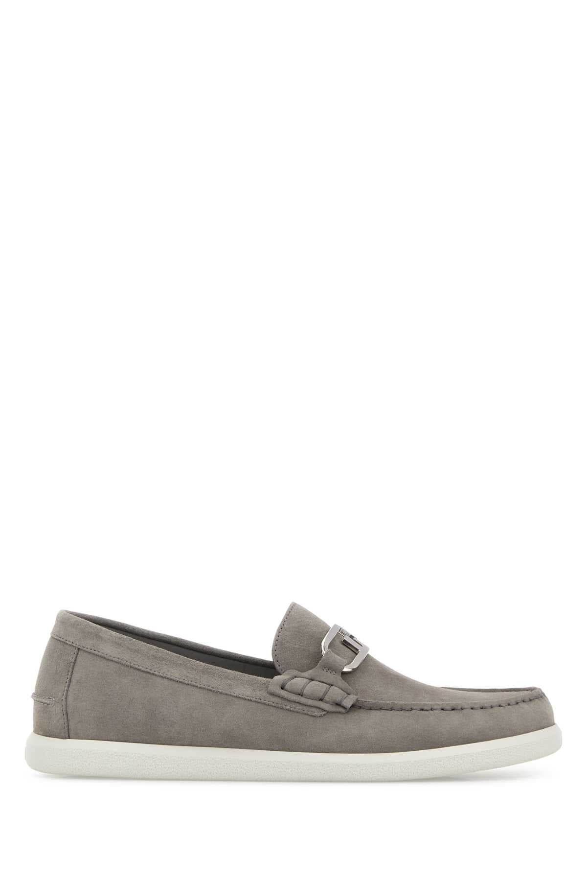 FENDI Suede O Lock Light Loafers