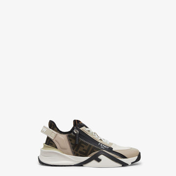 FENDI Multicolored Leather and Jacquard Sneakers for Men