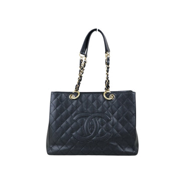 Good ( Rank AB)? CHANEL Matrasse GST Chain Tote Bag Caviar Skin Black  Made In 2004 -2005 Year?J25060502