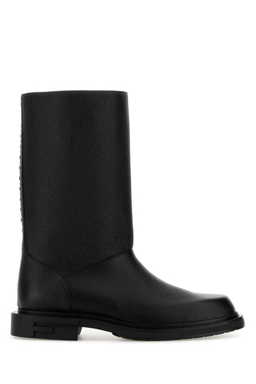 FENDI Leather Frame Boots for Men - SS25 Collection