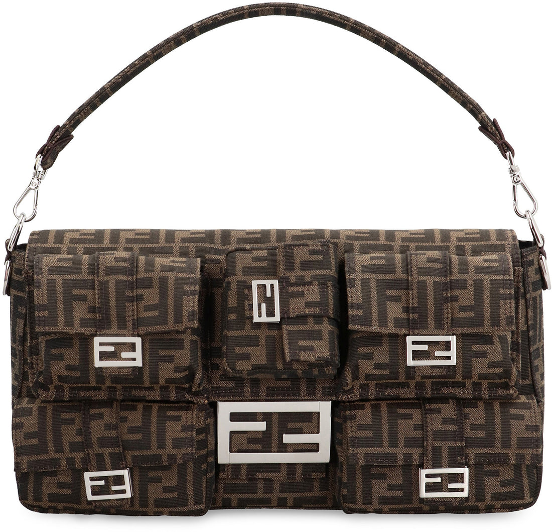 FENDI Maxi Multipocket Baguette Tote Handbag