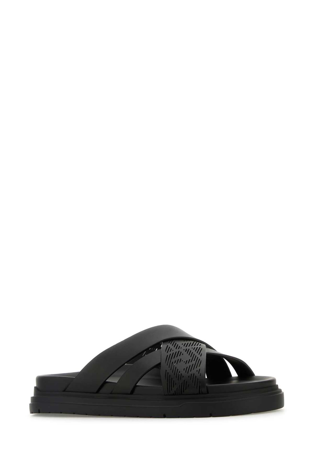 FENDI Men's Premium Leather Slide Sandal