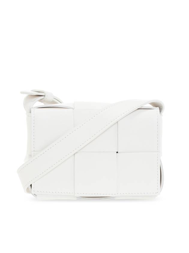 Bottega Veneta Intrecciato Cassette Small Cross Bag White