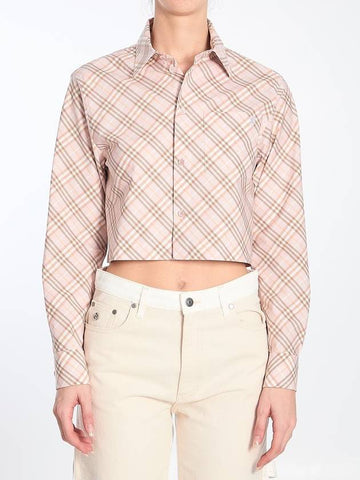 Burberry Cropped Check Shirt