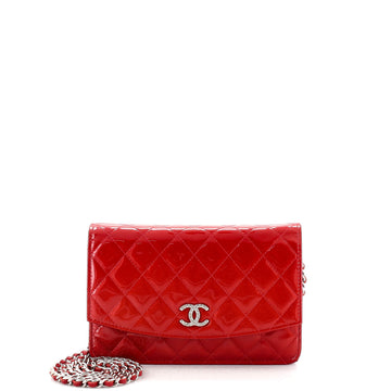 CHANEL Brilliant Wallet on Chain Quilted Patent