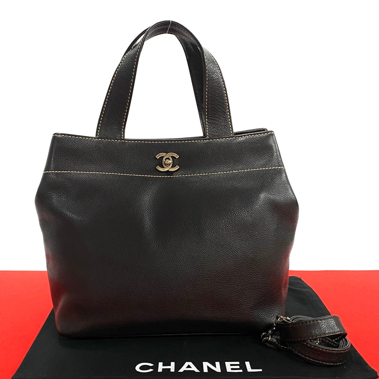 Chanel Coco Mark Caviar 2way Shoulder Bag