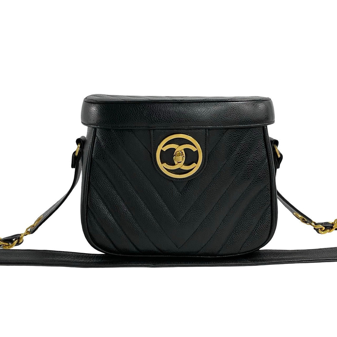 Chanel Coco Mark Mat Caviar Skin Mini Shoulder Bag