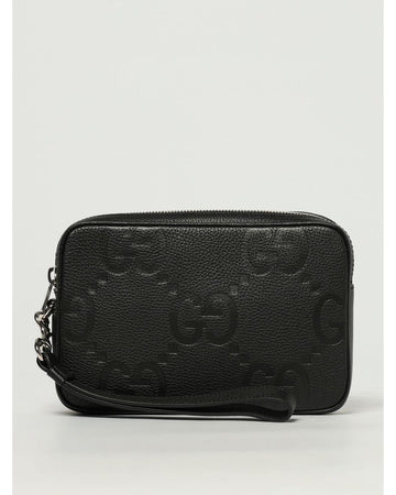 Gucci Clutch Zip Closure Men Black Briefcases